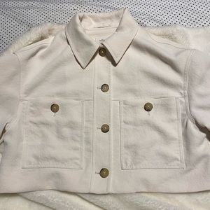 Aritzia Wilfred Little Cropped Jacket in Light Birch Size S